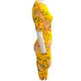 Load image into Gallery viewer, Kenzo Yellow Floral Ruched Dress