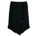 Load image into Gallery viewer, Prada Black Wool and Angora Skirt with Mink Fur Trim