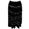 Load image into Gallery viewer, Moschino Runway Black Crepe Midi Skirt with Safety Pins