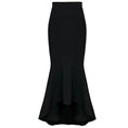 Load image into Gallery viewer, Alexandre Vauthier Black High Waisted High-Low Crepe Maxi Skirt with Flared Hem