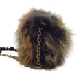 Load image into Gallery viewer, Lanvin Black / Brown Fur Flap Crossbody Bag
