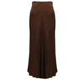 Load image into Gallery viewer, Lafayette 148 New York Brown Wool Metallic Finespun Voile Sunburst Ribbed Pull On Skirt