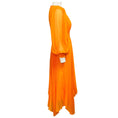 Load image into Gallery viewer, Alice + Olivia Tangerine Orange Pleated Sion Midi Dress