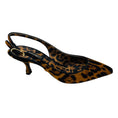 Load image into Gallery viewer, Dolce & Gabbana Tan / Black Animal Print Calf Hair Slingback Pumps