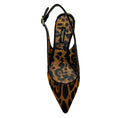 Load image into Gallery viewer, Dolce & Gabbana Tan / Black Animal Print Calf Hair Slingback Pumps