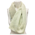 Load image into Gallery viewer, Chanel Light Green Ombre Effect CC Logo and Camellia Print Fringed Sheer Cashmere Scarf