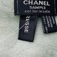 Load image into Gallery viewer, Chanel Light Green Ombre Effect CC Logo and Camellia Print Fringed Sheer Cashmere Scarf