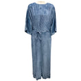Load image into Gallery viewer, Peserico Blue Corduroy Velvet Midi Dress with Belt