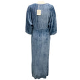 Load image into Gallery viewer, Peserico Blue Corduroy Velvet Midi Dress with Belt