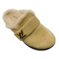 Load image into Gallery viewer, Louis Vuitton Nude Suede Calf Leather And Shearling LV Cosy Flat Comfort Clog