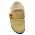 Load image into Gallery viewer, Louis Vuitton Nude Suede Calf Leather And Shearling LV Cosy Flat Comfort Clog