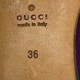 Load image into Gallery viewer, Gucci Purple / Antiqued Gold Horsebit Detail Suede Loafers / Moccasin Flats