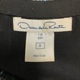 Load image into Gallery viewer, Oscar de la Renta Black / White / Charcoal Grey Tweed Skirt with Mink Fur Trim