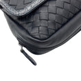 Load image into Gallery viewer, Bottega Veneta Black Snakeksin Trimmed Intrecciato Leather Crossbody Mini Bag