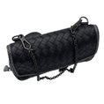 Load image into Gallery viewer, Bottega Veneta Black Snakeksin Trimmed Intrecciato Leather Crossbody Mini Bag