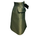 Load image into Gallery viewer, Marc Jacobs Olive Green Silk Satin Skirt with Bow Detail