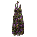 Load image into Gallery viewer, Marc Jacobs Purple Multi Grape Print Halter Dress
