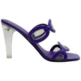 Load image into Gallery viewer, Valentino Purple Patent Leather Chain Open Toe Sandals