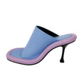 Load image into Gallery viewer, JW Anderson Blue / Lilac / Black Leather Bumper Mule Sandals