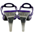 Load image into Gallery viewer, Valentino Purple Patent Leather Chain Open Toe Sandals