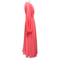 Load image into Gallery viewer, Reem Acra Coral Crystal Embellished Chiffon Gown / Formal Dress