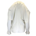 Load image into Gallery viewer, Chanel Ivory CC Logo Buttoned Cold Shoulder Silk Blouse
