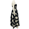 Load image into Gallery viewer, Karen Millen Black / White Textured Strapless Woven Midi Cocktail Dress