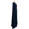 Load image into Gallery viewer, Carolina Herrera Midnight 2022 V Neck Sheath Cape Caftan Gown
