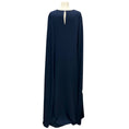 Load image into Gallery viewer, Carolina Herrera Midnight 2022 V Neck Sheath Cape Caftan Gown