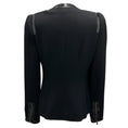 Load image into Gallery viewer, Andrew Gn Black Patent Leather Trimmed Wool Jacket