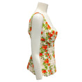 Load image into Gallery viewer, Emilia Wickstead White / Orange / Green Floral Sleeveless Top