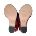 Load image into Gallery viewer, Dolce & Gabbana Red / Silver Sequined Peep Toe Platform Pumps
