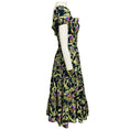 Load image into Gallery viewer, Agua by Agua Bendita Navy Blue / Green Multi Banana Alcachofa Midi Dress
