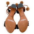 Load image into Gallery viewer, Dolce & Gabbana Brown / Black Raffia Ankle Tie Sandals