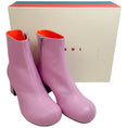 Load image into Gallery viewer, Marni Pink Leather Round Toe Ankle Boots