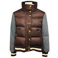 Load image into Gallery viewer, Veronica Beard Dark Chocolate Ethan Mixed Media Puffer Jacket