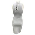 Load image into Gallery viewer, VB Body by Victoria Beckham Silver Lurex Fitted Mini Dress