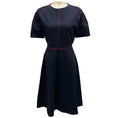 Load image into Gallery viewer, Jil Sander Navy / Red Contrast Stitching Short Sleeved Midi Dress