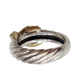 Load image into Gallery viewer, David Yurman 18K White Gold and Sterling X Ring with Diamonds