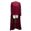 Load image into Gallery viewer, Celine Burgundy Draped Silk Georgette Cape Top