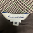 Load image into Gallery viewer, Oscar de la Renta Beige / Brown / Green Multi Houndstooth Plaid Cashmere Skirt