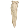 Load image into Gallery viewer, Brunello Cucinelli Beige Pinstriped Cotton Stretch Pants with Belt