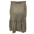 Load image into Gallery viewer, Oscar de la Renta Beige / Brown / Green Multi Houndstooth Plaid Cashmere Skirt