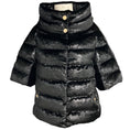 Load image into Gallery viewer, Herno Black Lurex Shimmer Quilted Short Sleeved Velvet Down Puffer Jacket