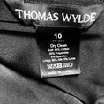 Load image into Gallery viewer, Thomas Wylde Black Long Sleeved Stretch Crepe Midi Dress with Bows