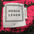 Load image into Gallery viewer, Herve Leger Black / Fuchsia Strapless Chenille Dress