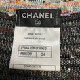 Load image into Gallery viewer, Chanel Multicolor Striped Knit Sleeveless Flared Dress with CC Logo Buttons