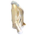 Load image into Gallery viewer, Sandy Liang Gold Metallic Lamb Shearling Moto Zip Biker Jacket