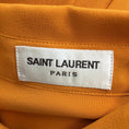 Load image into Gallery viewer, Saint Laurent Orange 2021 Fitted Long Sleeved Silk Crepe de Chine Button-down Shirt