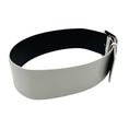 Load image into Gallery viewer, Chanel 2019 White / Silver CC Logo Genuine Calfskin Leather Wide Belt
